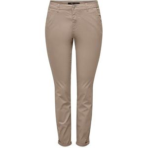 ONLY Onlparis Reg Chino Pant PNT Noos Chinobroek voor dames, silver mink, 46W x 34L