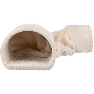 TRIXIE Knuffeltunnel voor konijnen/cavia's, pluche, 27 x 21 x 80 cm, beige, 1385 g