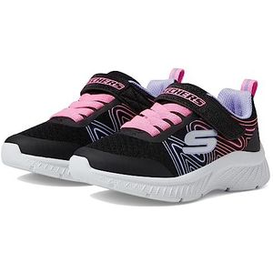 Skechers Microspec Plus Swirl Sweet Sneaker voor meisjes, Zwart/Multi, 12 Little Kid