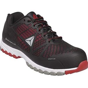 Delta Plus DSPORSPNR39 lage schoenen van polyurethaan/mesh-inzetstukken - S1P Hro Src, zwart-rood, maat 39