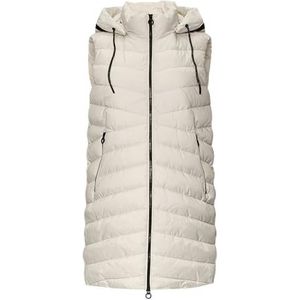 s.Oliver Licht gewatteerd vest met logo-capuchon, 0330 wit, 38