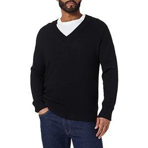 Sisley Mens V Neck L/S 105LS4007 Sweater, Black 700, XL