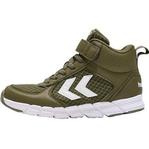 hummel Unisex Speed Mid Jr Sneakers voor kinderen, dark olive, 27 EU