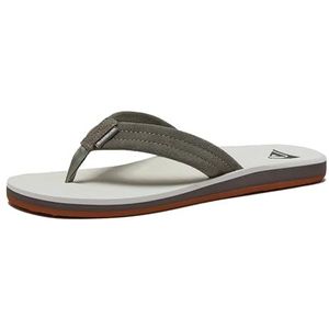 Quiksilver Carver Suede 3-punts flip flop sandaal, Carver - M - Carver-m, 3-punts suède gesneden heren, grijs/wit/grijs, 44 EU