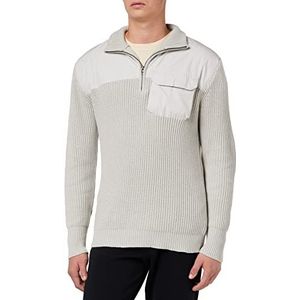 G-STAR RAW Men's Army Half Zip Knit Pullover Sweater, Grey (cool grey C868-1295), L
