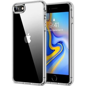 HOOMIL Hoesje voor iPhone SE 2022/2020/8/7 4,77 Inch, Transparant Anti-Vergeling Schokbestendige Bumper Case - Crystal Clear