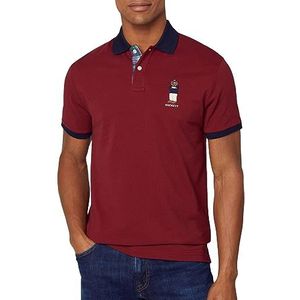 Hackett London Harry poloshirt voor heren, Paars (Wijn), XS