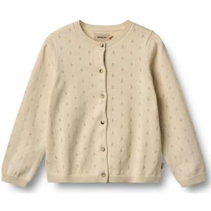 Wheat - Maia - Gebreid Meisjesjack - 3336 Sandshell - GOTS-gecertificeerd