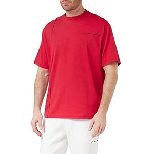 Armani Exchange Heren Sustainable, Stretch Cotton Sweatshirt, Lipstick Red, Medium, lippenstift rood, M