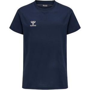 hummel Hmlmove Grid Cotton T-shirt voor kinderen, uniseks, S/S Kid T-shirt
