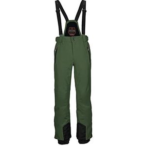 Killtec Heren Skibroek/functionele broek met afneembare bandjes, randbescherming en sneeuwvanger Enosh, groen, L, 30920-000