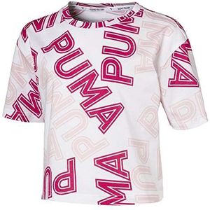 PUMA Modern Sports AOP Tee G T-shirt voor meisjes, met korte mouwen