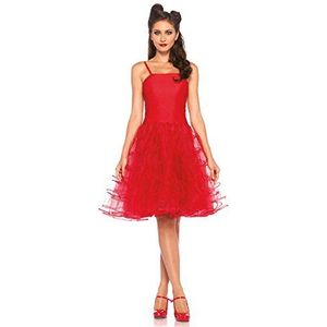 LEG AVENUE 85481 - Rockabilly swing dress Petticoats, Größe M/L (Rot)