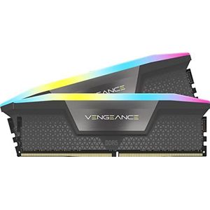 CORSAIR VENGEANCE RGB DDR5 RAM 64 GB (2x32 GB) 5600MHz CL36 AMD EXPO iCUE Compatibel Computergeheugen - Grijs (CMH64GX5M2B5600Z36K)