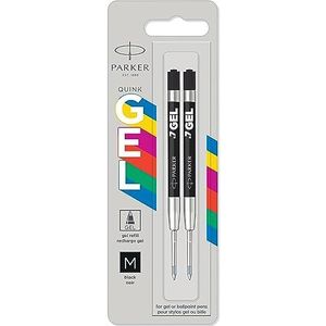 Parker Jotter Originals Gel Pen Vullingen | Gladde Zwarte Gel Inkt Vullingen | Medium Tip (0,7mm) | 2 Count