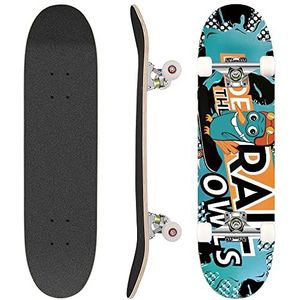 Hikole Skateboard, compleet board, skateboard van hout, 79 x 20 cm, Canadees esdoorn, 85 A, voor beginners, kinderen en volwassenen (8)