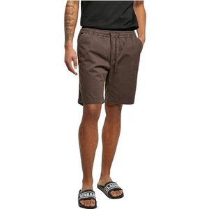 Urban Classics Heren Stretch Twill Joggshorts Shorts, Bruin, Bruin, 5XL