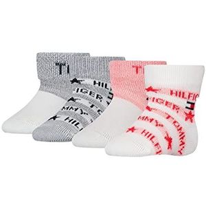 Tommy Hilfiger Casual sokken voor baby's, Rood/Marine, 23-26