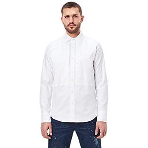 G-STAR RAW Herenshirt met panelled pocket slim shirt, wit/wit Oxford C290-b579, L