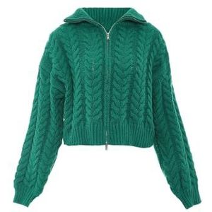 sookie Dames coltrui polyester zwart maat XS/S sweater, groen, M