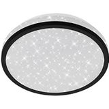 Briloner Leuchten - LED-plafondlamp, plafondlamp incl. sterrendecor, 10 Watt, 900 lumen, 4.000 Kelvin, wit-zwart, Ø 21,7 cm, 3456-015