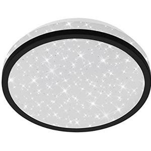 Briloner Leuchten - LED-plafondlamp, plafondlamp incl. sterrendecor, 10 Watt, 900 lumen, 4.000 Kelvin, wit-zwart, Ø 21,7 cm, 3456-015