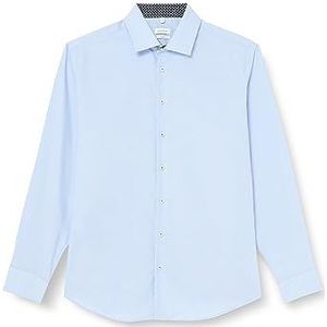 Seidensticker Heren Slim Fit shirt met lange mouwen, Lichtblauw, 36 NL