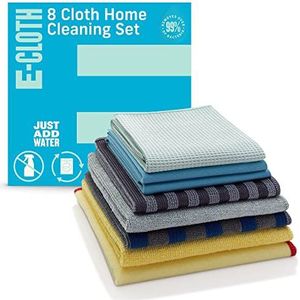 E-Cloth Huishoudelijke reinigingsset, polyester, verschillende kleuren, 8 doekenset