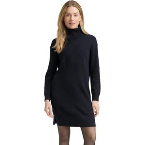 TOM TAILOR - Gebreide Jurk - Nachtblauw - Knitwear - Col