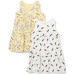 NAME IT meisjes jurk, Golden Haze/Pack: wit Alyssum Aop Small Toucans, 110