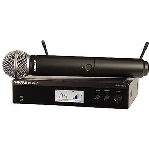Shure BLX24R/SM58 Draadloze Podium/performance microfoon Zwart – Draadloze microfoon, 662 – 686, Batterij, AA (LR6) Alkaline Batterijen