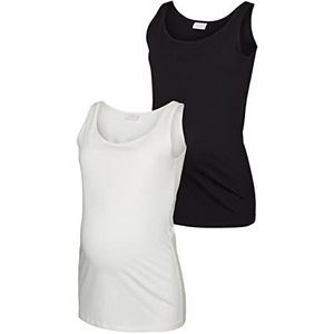 MAMALICIOUS Dames Mlkerrie Nell Sl Jrs Top 2f 2-p A., Black 1, XS