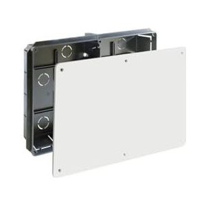 Inbouw-aansluitdoos met deksel en schroeven, 60 x 200 x 300 mm, thermoplastisch kunststof, halogeenvrij