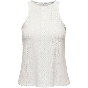 ONLY Dames Onlsandra S/L JRS Top, wit, XXL