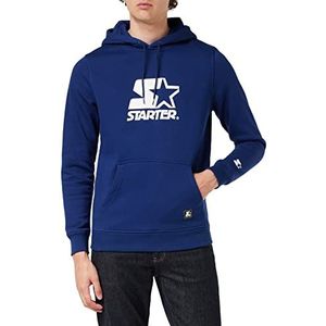 Starter Black Label Heren The Classic Logo Hoody, heren pullover logo op de voorkant in 11 verschillende kleuren, maat S-XXL, Blue Night, S