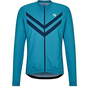 Ziener Nitan Fietsshirt, voor heren, mountainbike, racefiets, ademend, sneldrogend, elastisch, lange mouwen, Galaxy Blue, 46