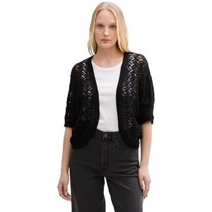 TOM TAILOR Cardigan gebreide jas voor dames, 14482 - Deep Black, XXL