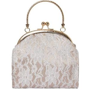 Joe Browns Vrouwen Rose Gold Lace Floral Metalen Frame Top Handvat Tas Handtas, Roségoud