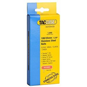Tacwise 1068 type 180/35 mm roestvrijstalen spijkers, 1.000 stuks, 35 mm, 1000