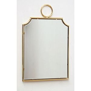 DRW - Rechthoekige spiegel met goudkleurig metalen frame, 60 x 90 cm