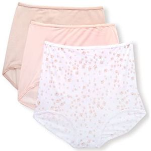 Bali Women's Skimp Skamp Brief, Blushing Pink/Sandshell/White, 8
