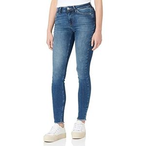 ONLY ONLBlush Mid Ankle Raw Skinny Fit Jeans voor dames, blauw (medium blue denim), (L) W x 34L