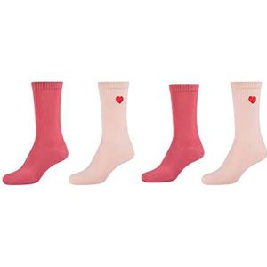 s.Oliver Socks Dames Online Women Silky Touch Sustainable Rib 4-pack sokken, peachskin, 35/38, Peachskin, 35 EU