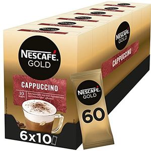 Nescafé Gold Cappuccino oploskoffie - 6 doosjes à 10 zakjes