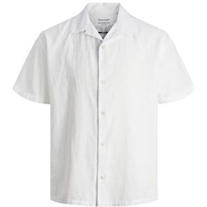 Jjesummer Resort Linen Shirt Ss Sn, wit, S