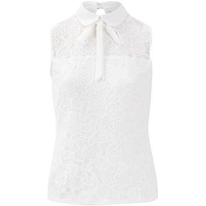 Morgan Mouwloze blouse van gevoerd kant, Wit, S