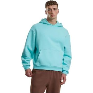 Urban Classics Fluffy Hoody, casual hoodie voor heren, oversized fit, maten S-5XL, Berylblue, XL