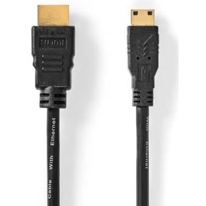 NEDIS High Speed HDMI ™ kabel met Ethernet | HDMI™ stekker | HDMI™ Mini stekker | 4K @30Hz | 10.2 Gbps | 5,00 m | rond | PVC | zwart | label