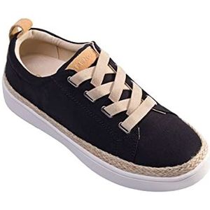 Spenco Dames Malibu kanten sneakers, zwart, 40 EU