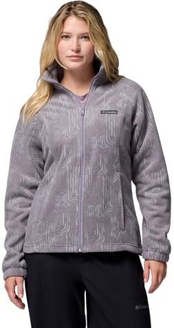 Columbia Benton Springs Printed Full Zip, Buitenlaag Polyfleece, Slim Fit, Opvallend ontwerp, Praktische functies - Dames